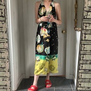 Zara Japanese pattern slip on dress